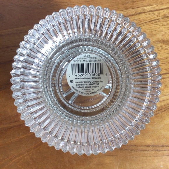 Vintage Indiana Glass Reflections Diamond Point Reversible Candle Holder Pair - Picture 4 of 9